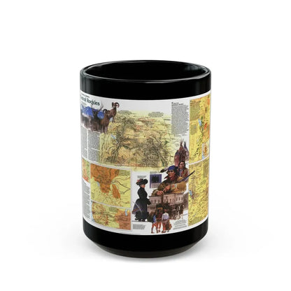 USA - Central Rockies 2 (1984) (Map) Black Coffee Mug 15oz - Go Mug Yourself