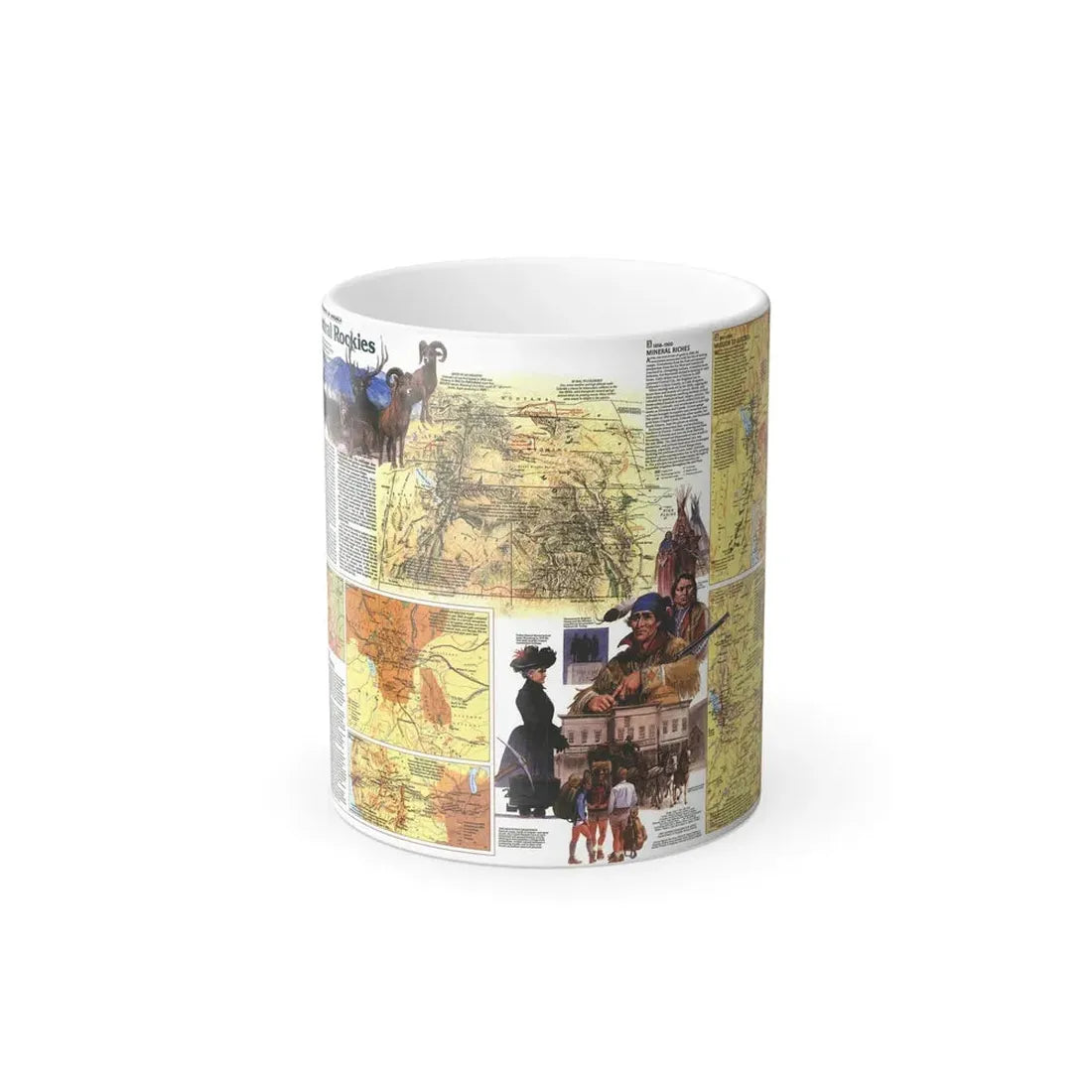 USA - Central Rockies 2 (1984) (Map) Color Changing Mug 11oz Default Title 11oz - Go Mug Yourself
