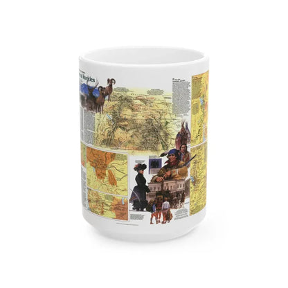 USA - Central Rockies 2 (1984) (Map) White Coffee Mug 15oz - Go Mug Yourself