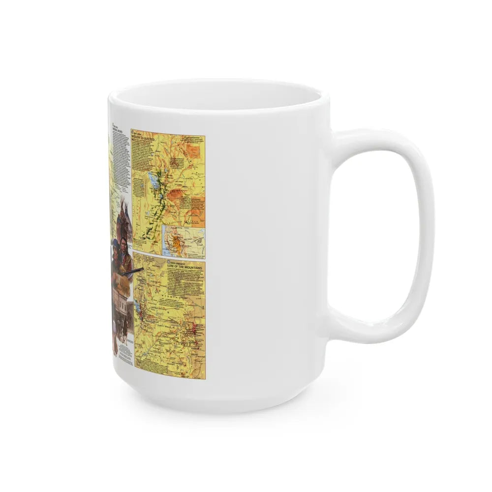 USA - Central Rockies 2 (1984) (Map) White Coffee Mug-Go Mug Yourself