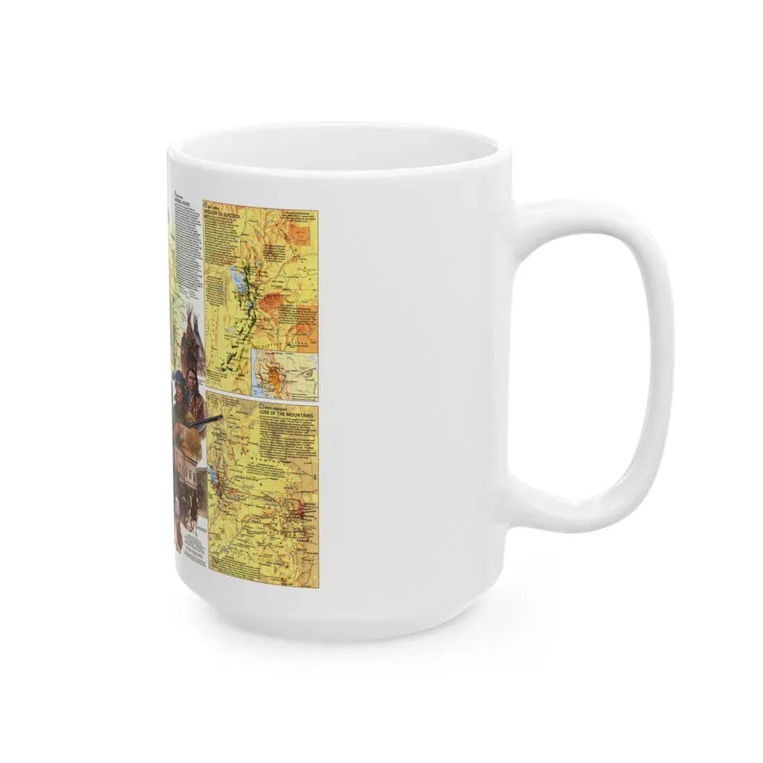 USA - Central Rockies 2 (1984) (Map) White Coffee Mug - Go Mug Yourself