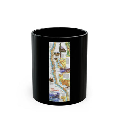 USA - Coastal California (1993) (Map) Black Coffee Mug-11oz-Go Mug Yourself