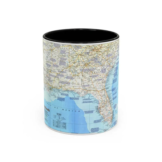 USA - Deep South 1 (1983) (Map) Accent Coffee Mug 11oz Black - Go Mug Yourself