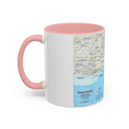 USA - Deep South 1 (1983) (Map) Accent Coffee Mug - Go Mug Yourself