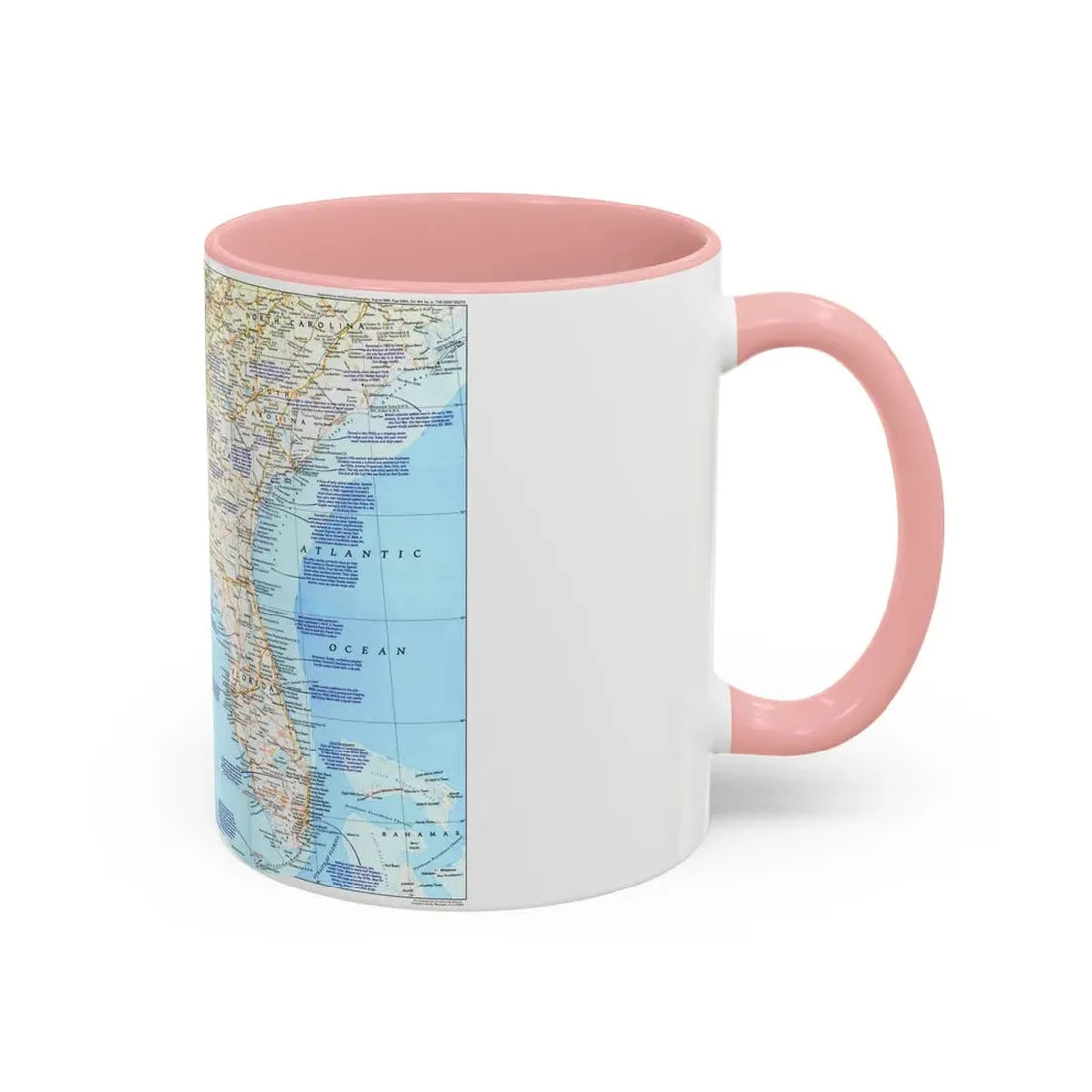 USA - Deep South 1 (1983) (Map) Accent Coffee Mug - Go Mug Yourself