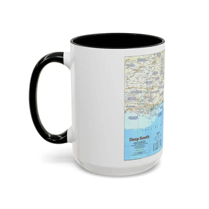 USA - Deep South 1 (1983) (Map) Accent Coffee Mug - Go Mug Yourself