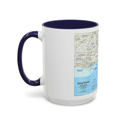 USA - Deep South 1 (1983) (Map) Accent Coffee Mug - Go Mug Yourself