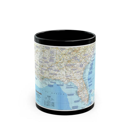 USA - Deep South 1 (1983) (Map) Black Coffee Mug-11oz-Go Mug Yourself