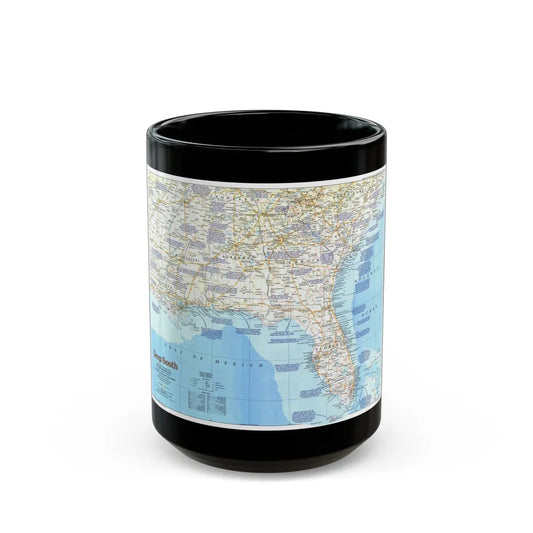 USA - Deep South 1 (1983) (Map) Black Coffee Mug-15oz-Go Mug Yourself