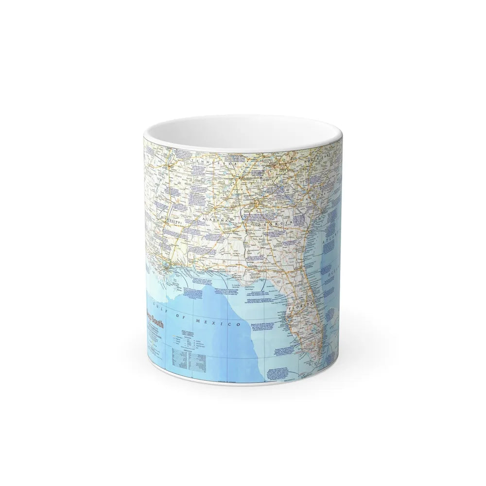 USA - Deep South 1 (1983) (Map) Color Changing Mug 11oz-11oz-Go Mug Yourself