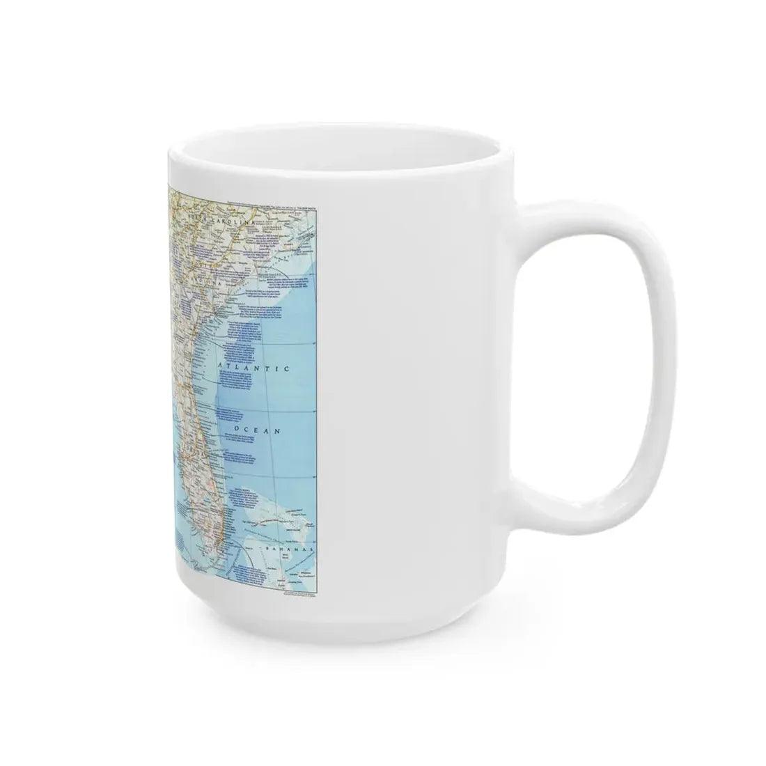 USA - Deep South 1 (1983) (Map) White Coffee Mug - Go Mug Yourself