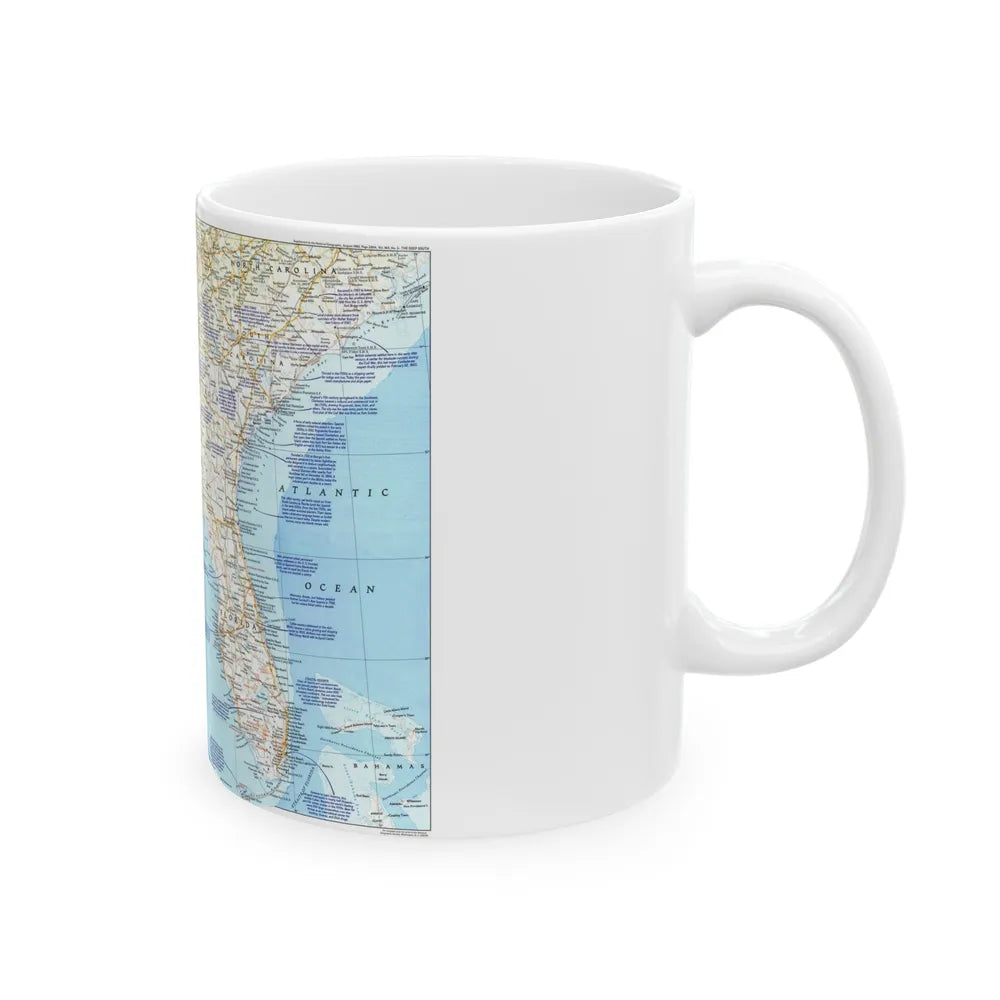 USA - Deep South 1 (1983) (Map) White Coffee Mug-Go Mug Yourself