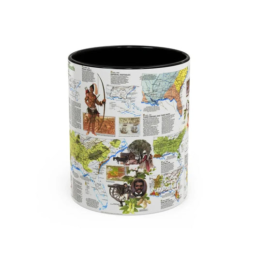 USA - Deep South 2 (1983) (Map) Accent Coffee Mug 11oz Black - Go Mug Yourself
