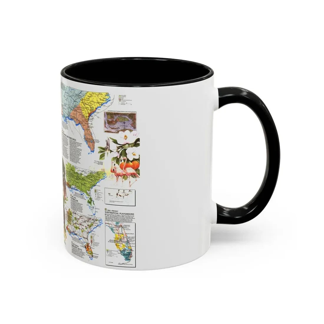 USA - Deep South 2 (1983) (Map) Accent Coffee Mug - Go Mug Yourself