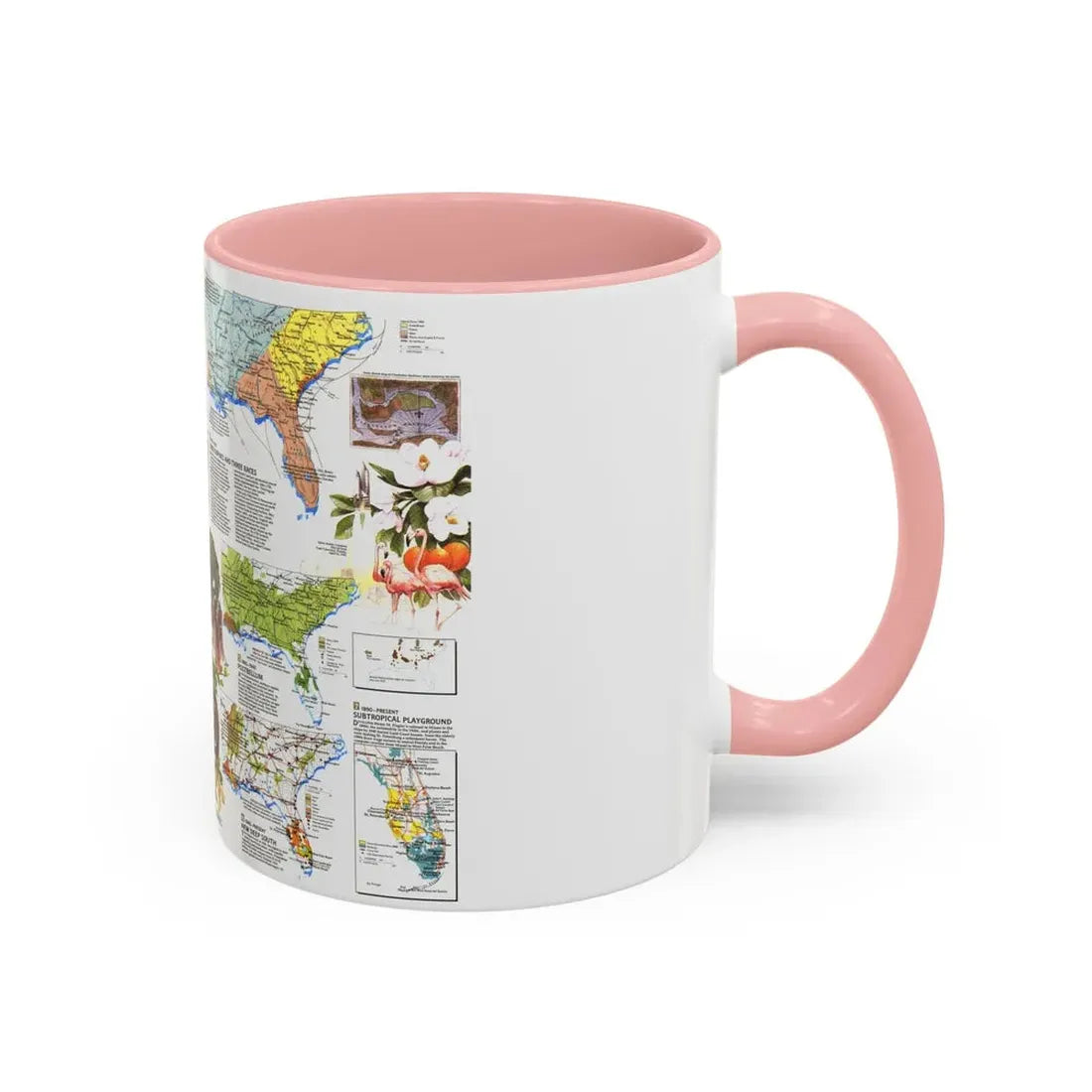 USA - Deep South 2 (1983) (Map) Accent Coffee Mug - Go Mug Yourself