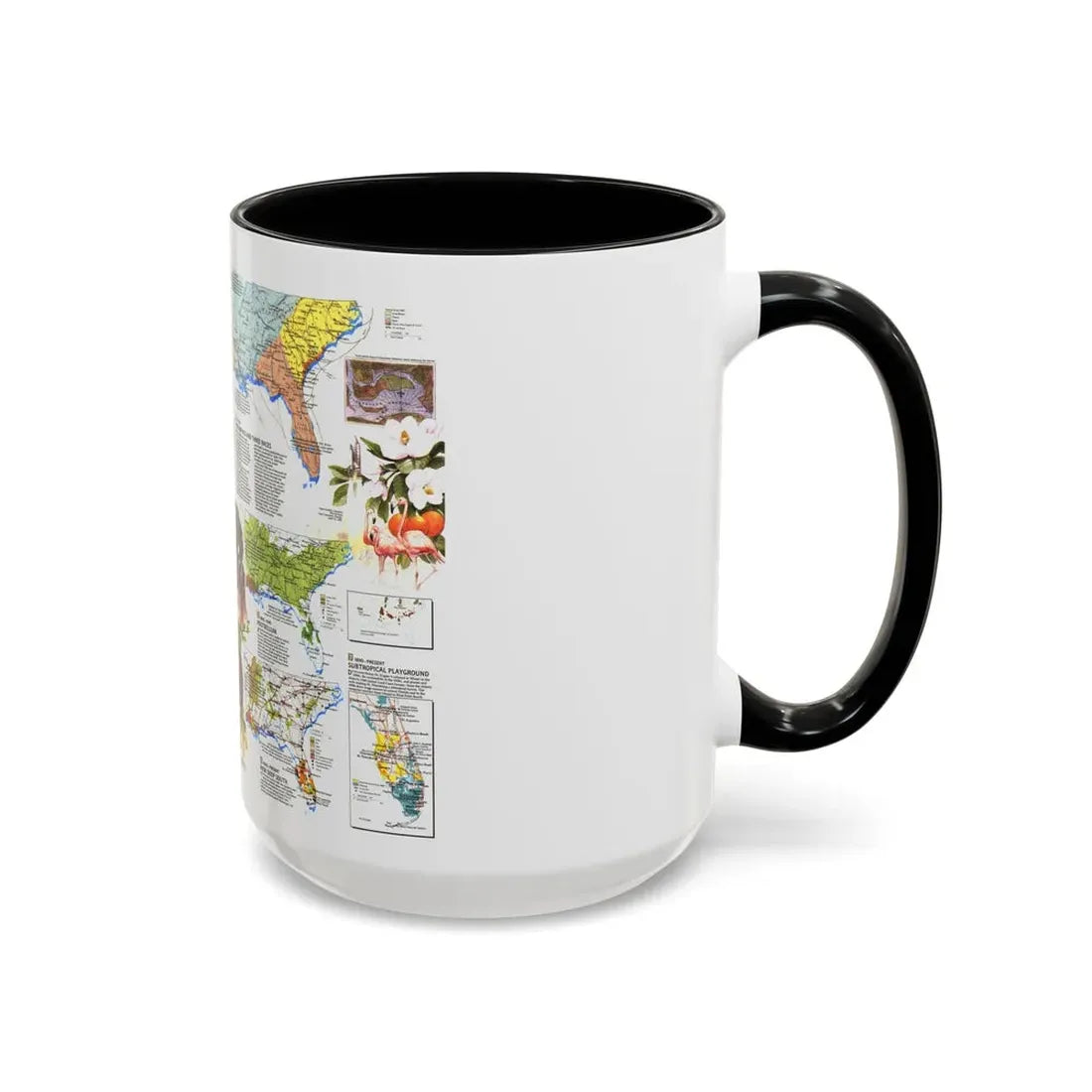 USA - Deep South 2 (1983) (Map) Accent Coffee Mug - Go Mug Yourself