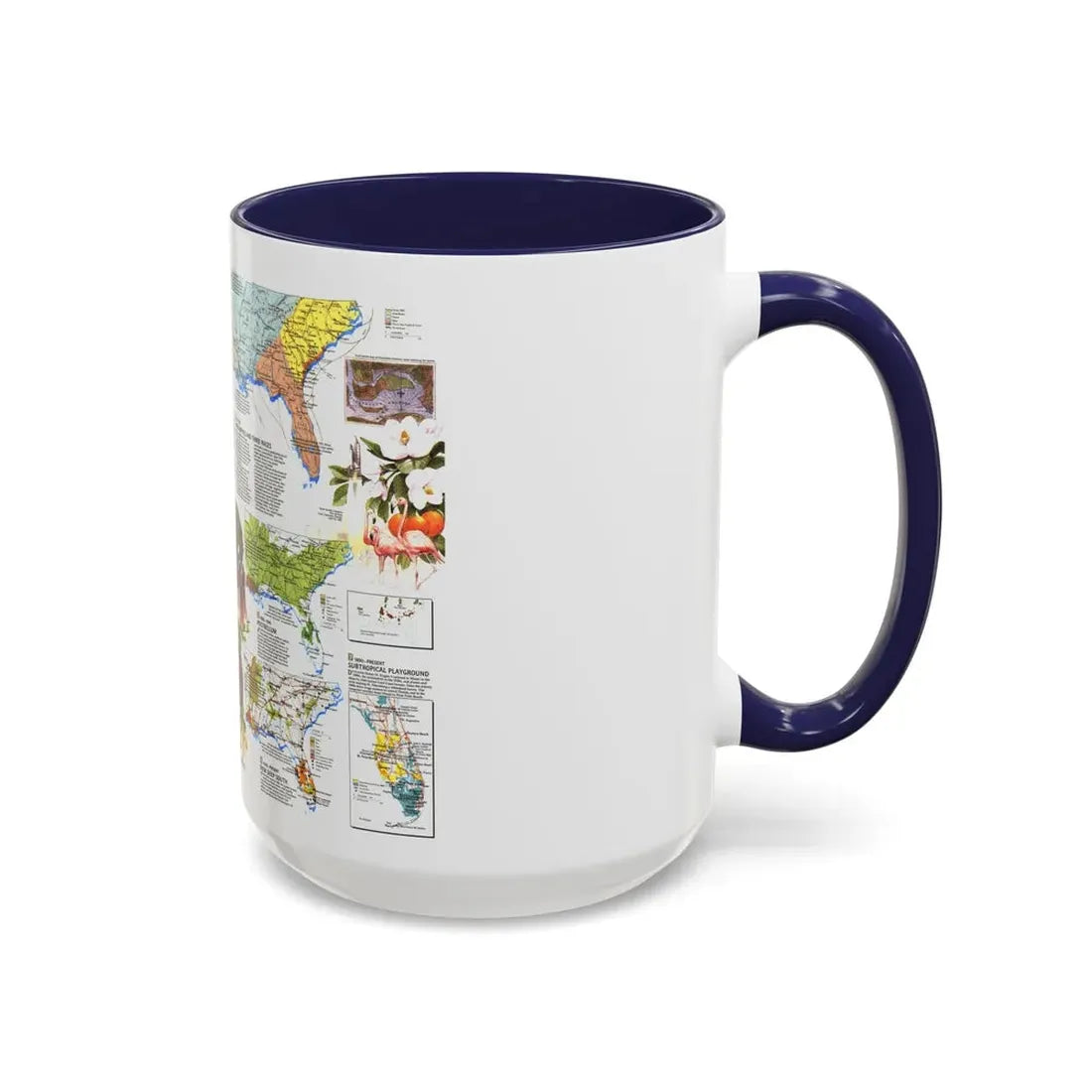 USA - Deep South 2 (1983) (Map) Accent Coffee Mug - Go Mug Yourself