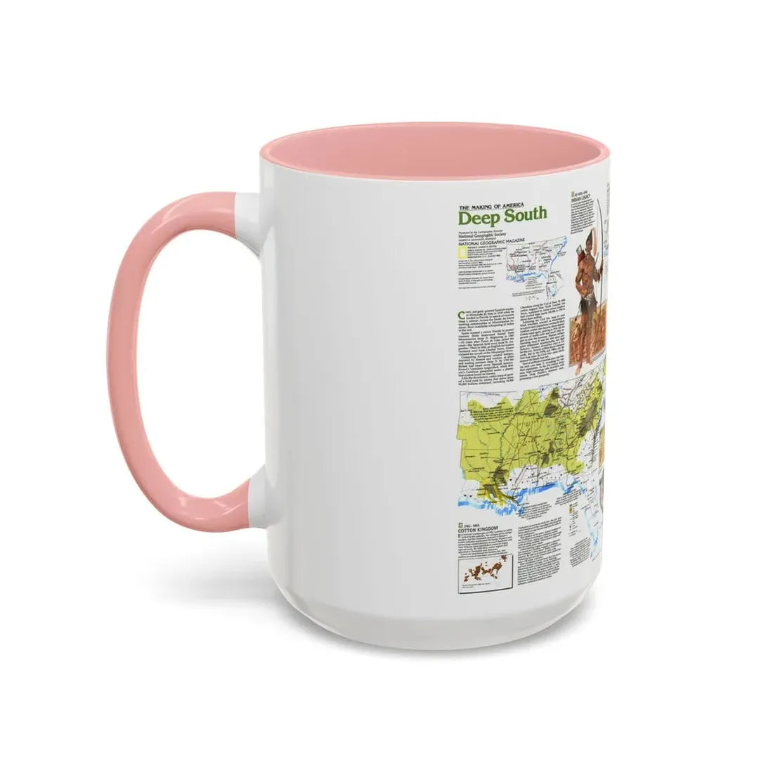 USA - Deep South 2 (1983) (Map) Accent Coffee Mug - Go Mug Yourself