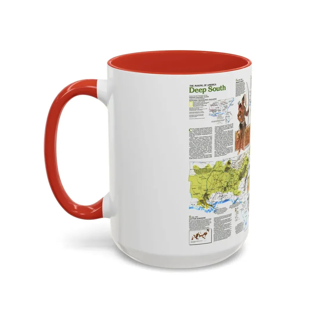 USA - Deep South 2 (1983) (Map) Accent Coffee Mug - Go Mug Yourself
