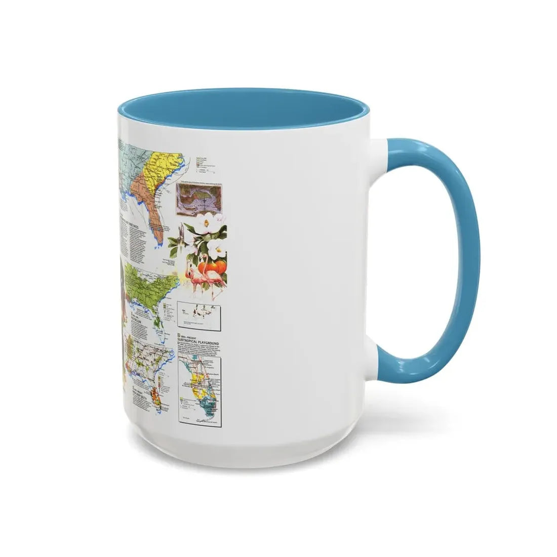 USA - Deep South 2 (1983) (Map) Accent Coffee Mug - Go Mug Yourself