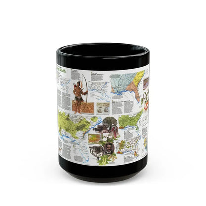 USA - Deep South 2 (1983) (Map) Black Coffee Mug 15oz - Go Mug Yourself