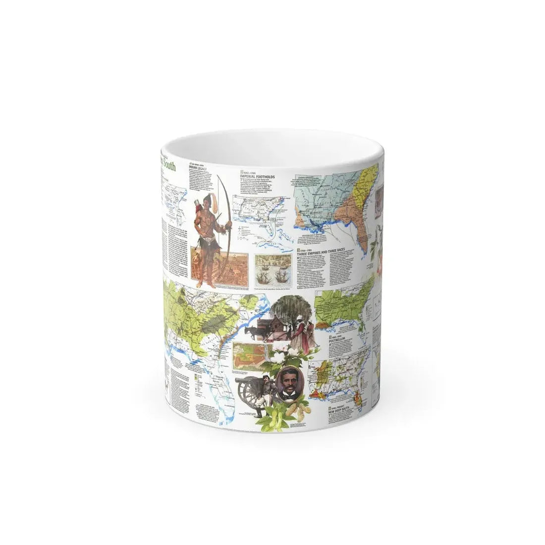 USA - Deep South 2 (1983) (Map) Color Changing Mug 11oz Default Title 11oz - Go Mug Yourself