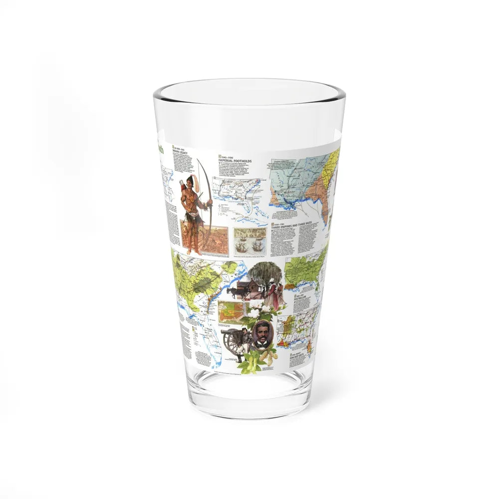 USA - Deep South 2 (1983) (Map) Pint Glass 16oz-16oz-Go Mug Yourself