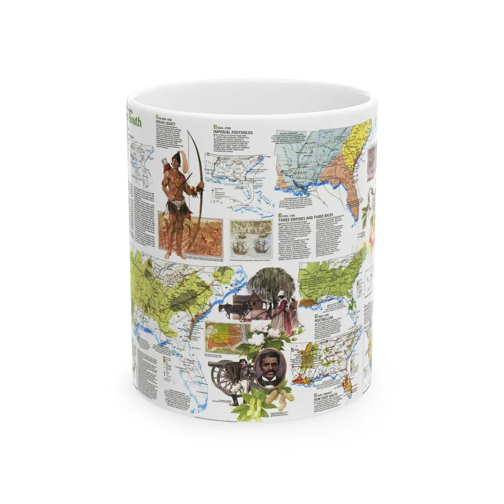 USA - Deep South 2 (1983) (Map) White Coffee Mug-11oz-Go Mug Yourself