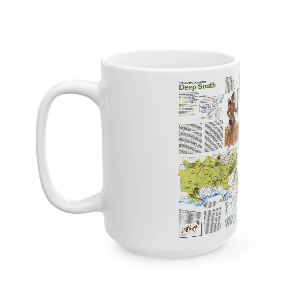 USA - Deep South 2 (1983) (Map) White Coffee Mug-Go Mug Yourself