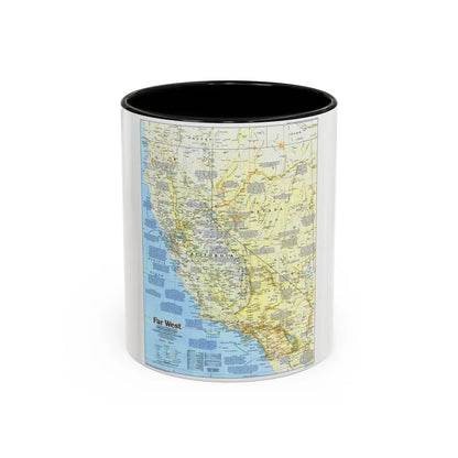 USA - Far West 1 (1984) (Map) Accent Coffee Mug 11oz Black - Go Mug Yourself
