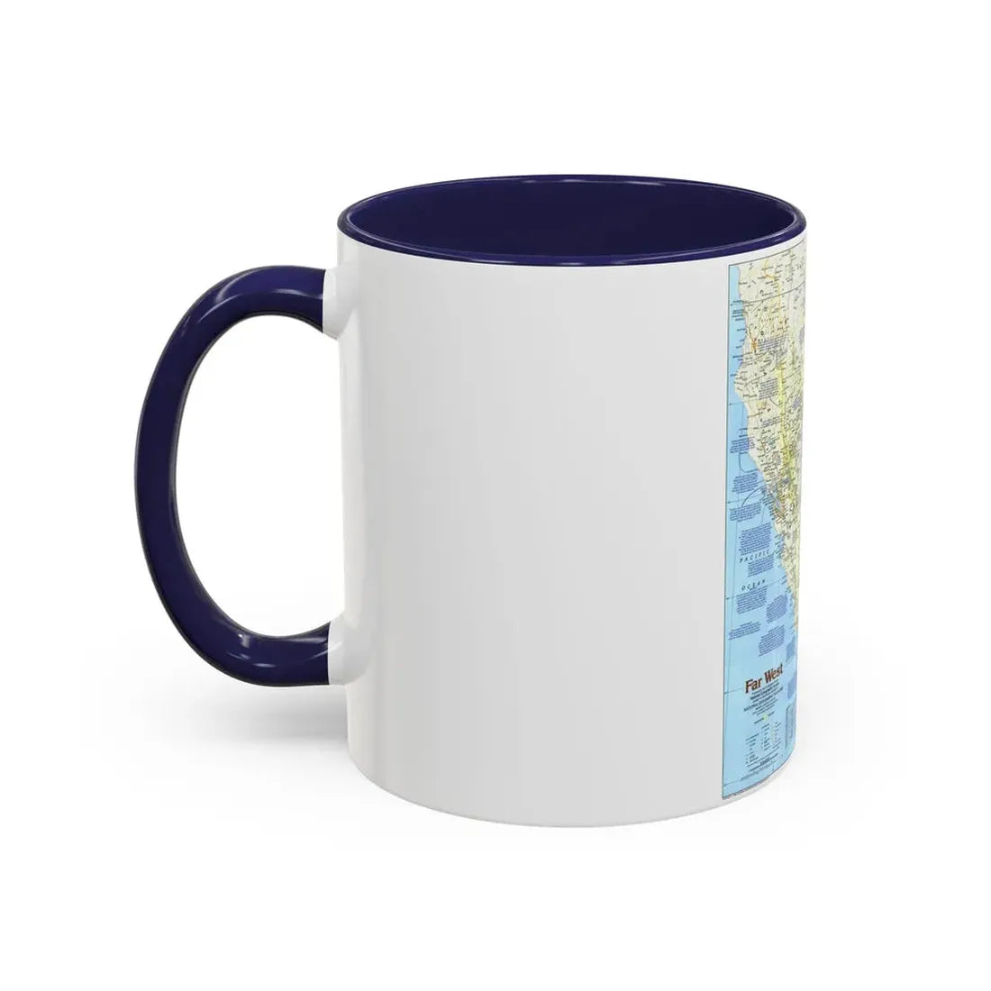 USA - Far West 1 (1984) (Map) Accent Coffee Mug - Go Mug Yourself