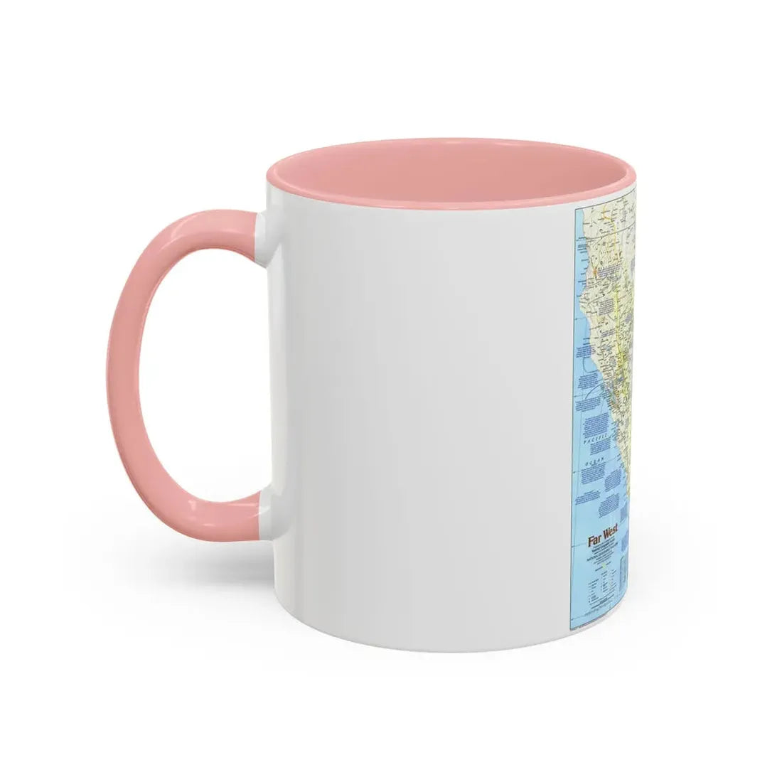 USA - Far West 1 (1984) (Map) Accent Coffee Mug - Go Mug Yourself