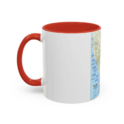 USA - Far West 1 (1984) (Map) Accent Coffee Mug - Go Mug Yourself