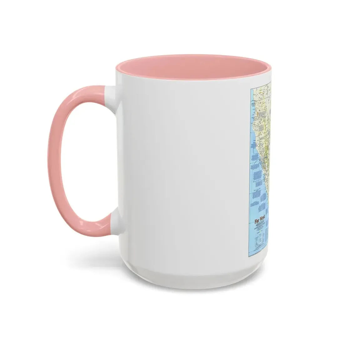 USA - Far West 1 (1984) (Map) Accent Coffee Mug - Go Mug Yourself