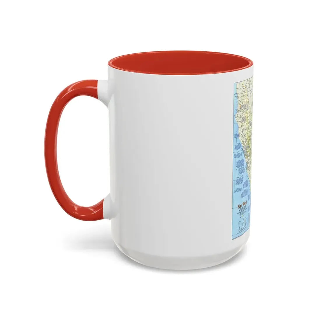 USA - Far West 1 (1984) (Map) Accent Coffee Mug - Go Mug Yourself