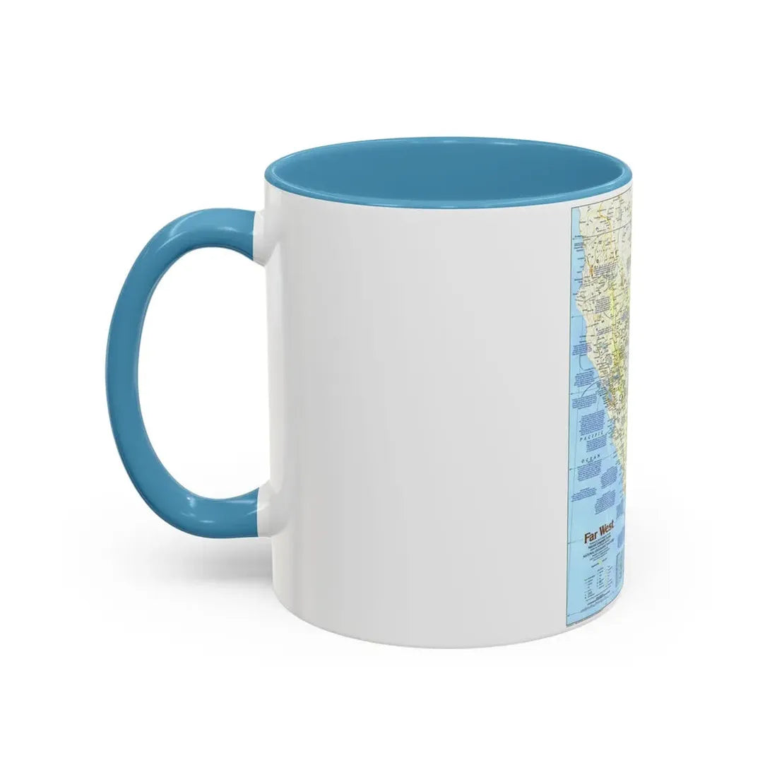 USA - Far West 1 (1984) (Map) Accent Coffee Mug - Go Mug Yourself