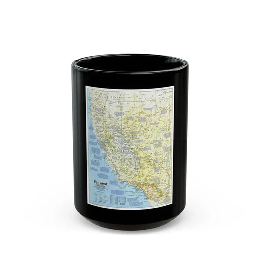 USA - Far West 1 (1984) (Map) Black Coffee Mug 15oz - Go Mug Yourself