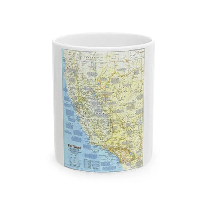 USA - Far West 1 (1984) (Map) White Coffee Mug 11oz - Go Mug Yourself
