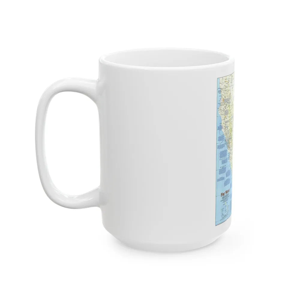 USA - Far West 1 (1984) (Map) White Coffee Mug-Go Mug Yourself