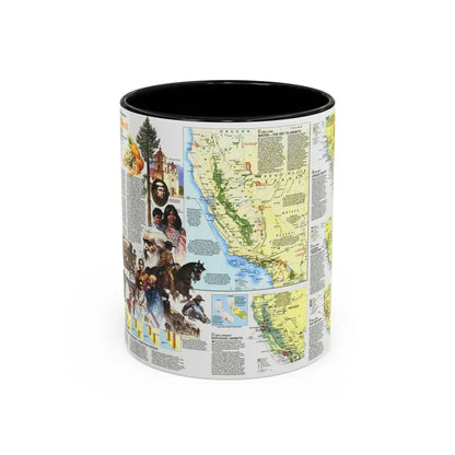 USA - Far West 2 (1984) (Map) Accent Coffee Mug 11oz Black - Go Mug Yourself