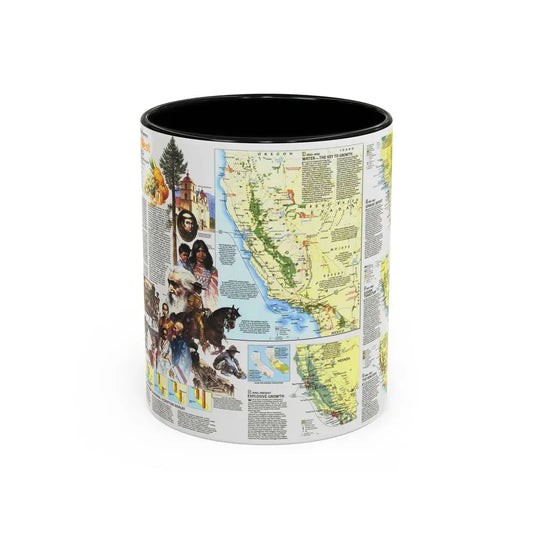 USA - Far West 2 (1984) (Map) Accent Coffee Mug 11oz Black - Go Mug Yourself