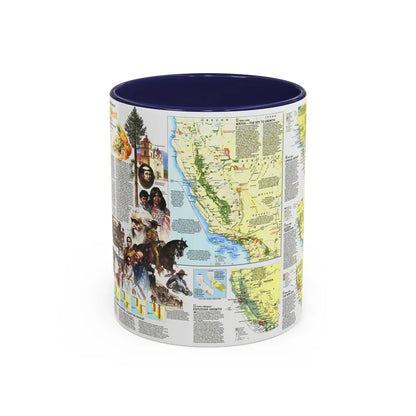 USA - Far West 2 (1984) (Map) Accent Coffee Mug 11oz Navy - Go Mug Yourself
