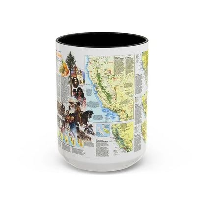 USA - Far West 2 (1984) (Map) Accent Coffee Mug 15oz Black - Go Mug Yourself