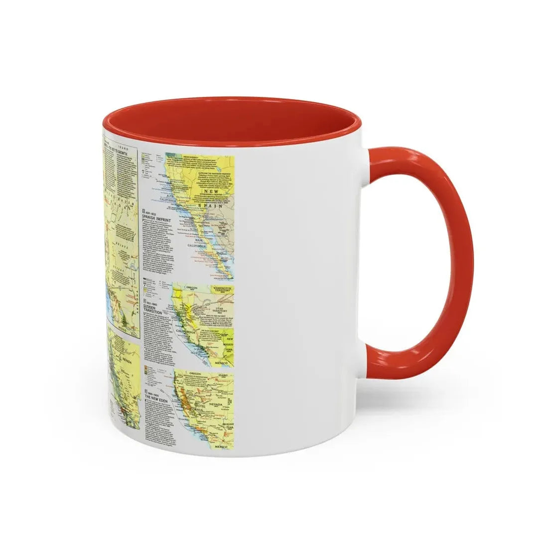 USA - Far West 2 (1984) (Map) Accent Coffee Mug - Go Mug Yourself