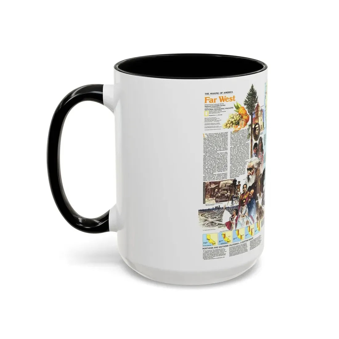 USA - Far West 2 (1984) (Map) Accent Coffee Mug - Go Mug Yourself
