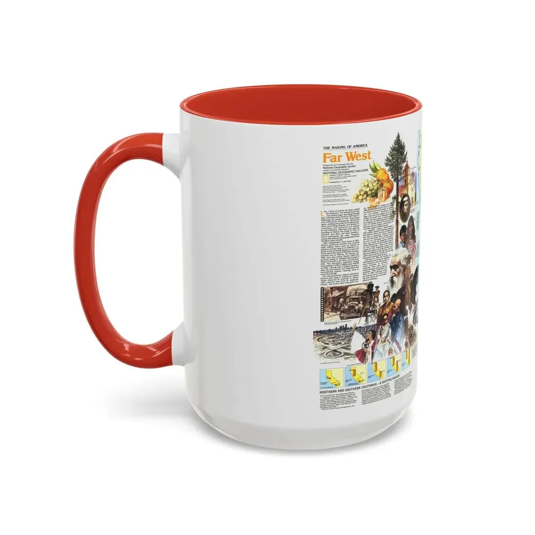 USA - Far West 2 (1984) (Map) Accent Coffee Mug - Go Mug Yourself