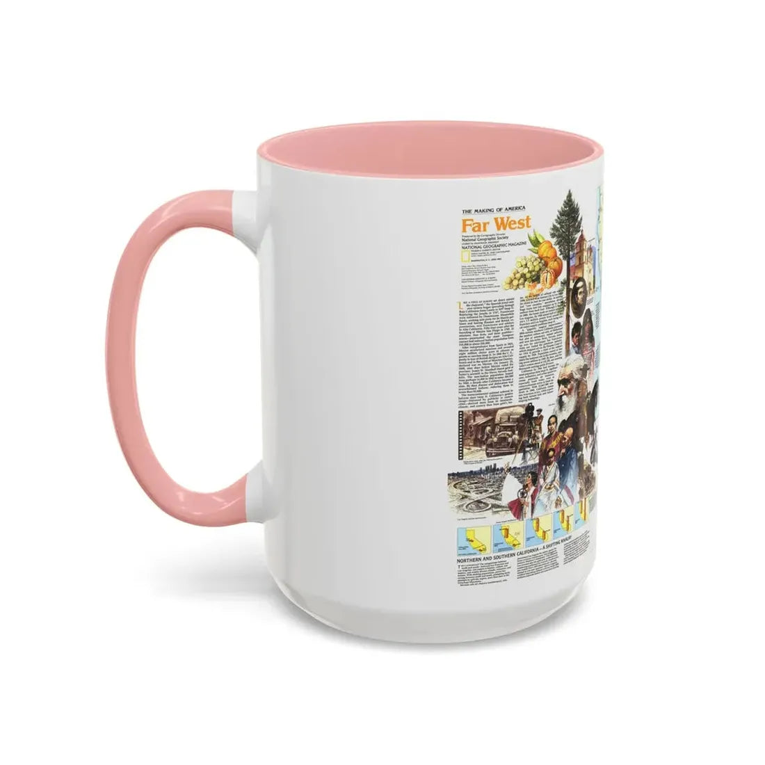 USA - Far West 2 (1984) (Map) Accent Coffee Mug - Go Mug Yourself