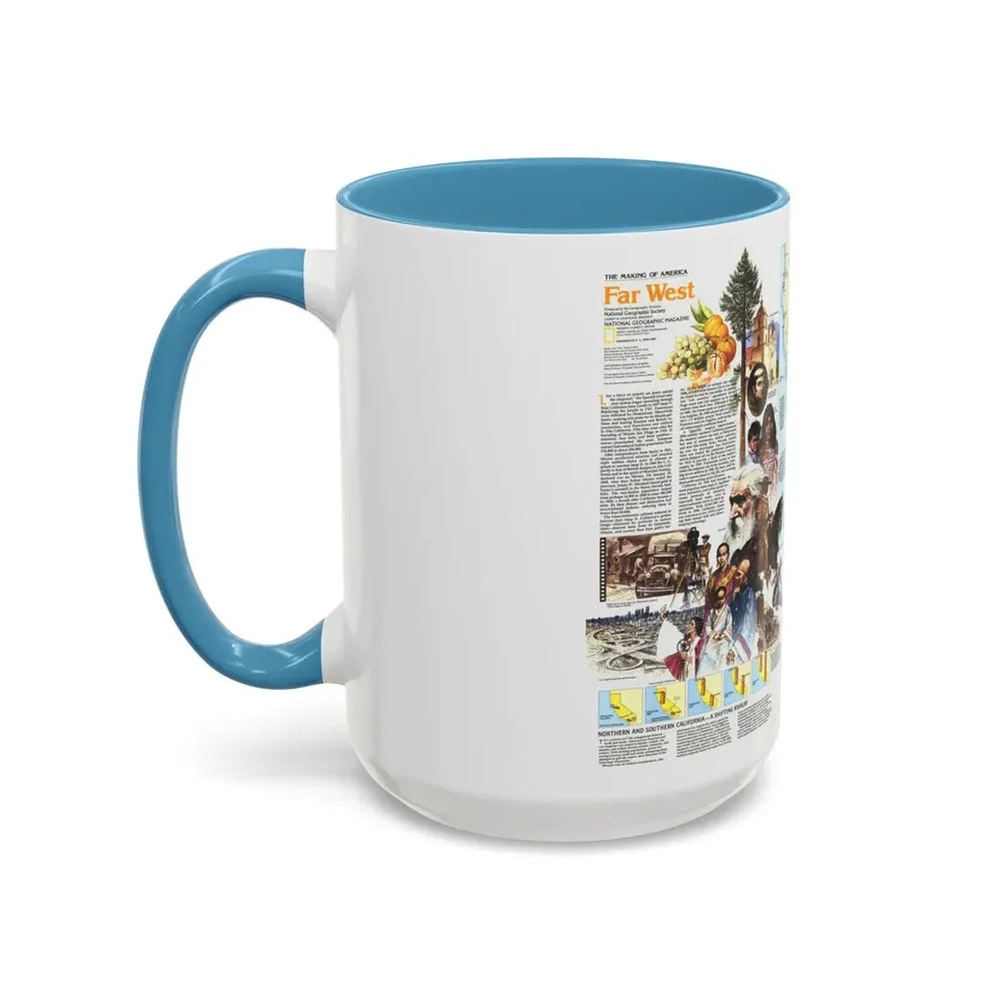 USA - Far West 2 (1984) (Map) Accent Coffee Mug - Go Mug Yourself