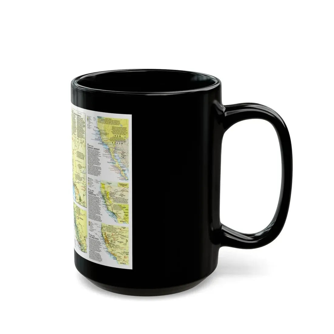 USA - Far West 2 (1984) (Map) Black Coffee Mug - Go Mug Yourself