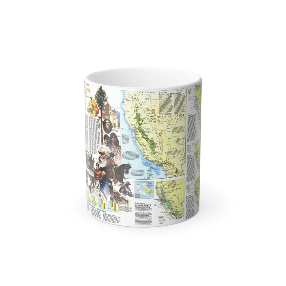 USA - Far West 2 (1984) (Map) Color Changing Mug 11oz-11oz-Go Mug Yourself